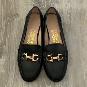 Ferragamo Black Moccasin Loafer Size 7